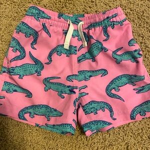 Toddler Chubbies Swim Trunks Alligator Print